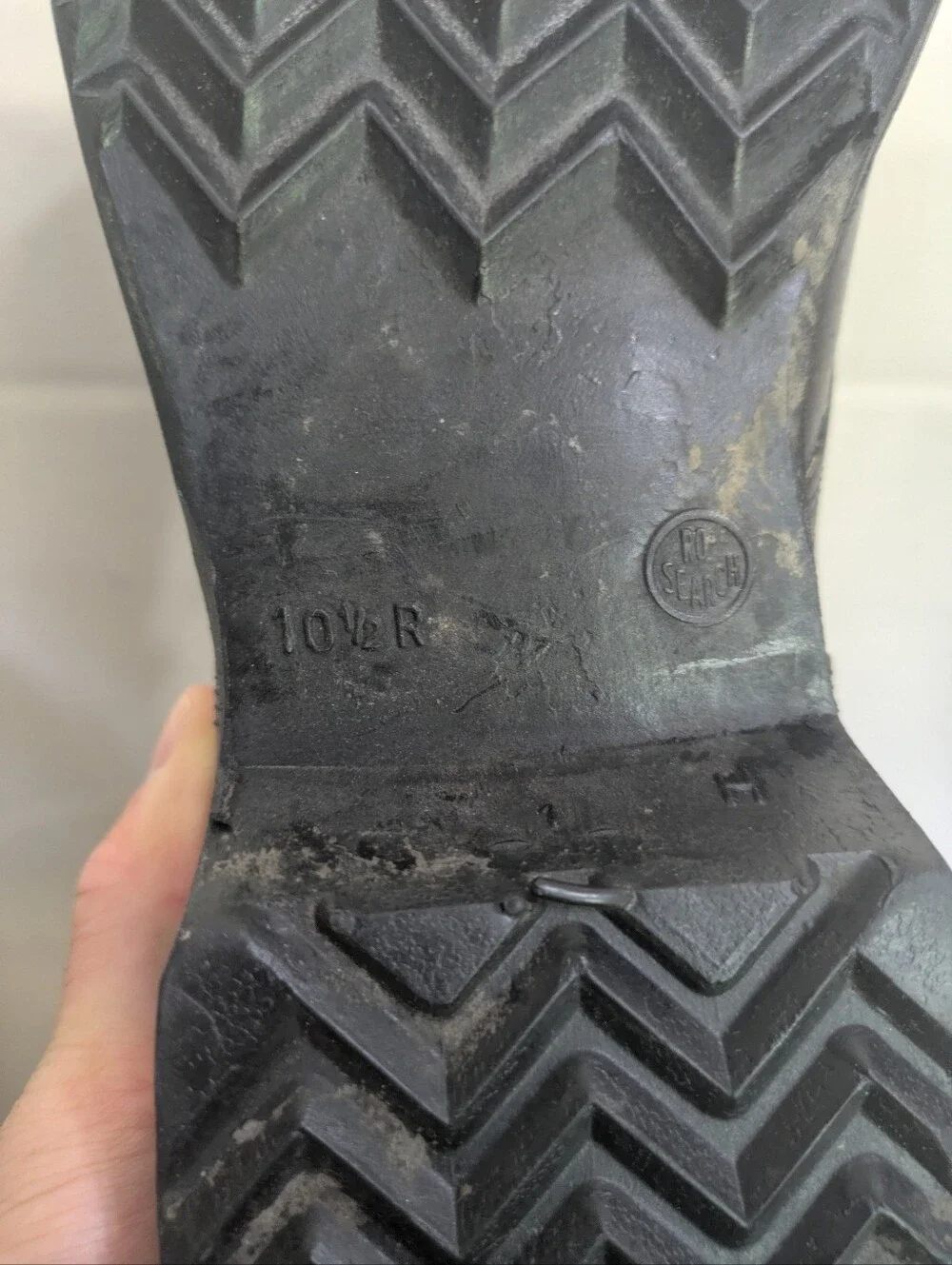 Men's sz 10.5R Ro-Search Wellco Boots Jump Black Leather Military Combat